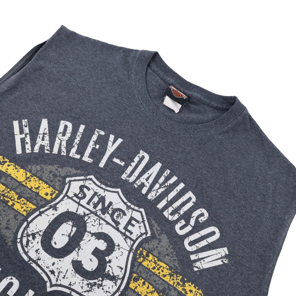 Harley-Davidson Highway Since 03 Mens Muscle Tee Sleeveless Shirt Gray XL